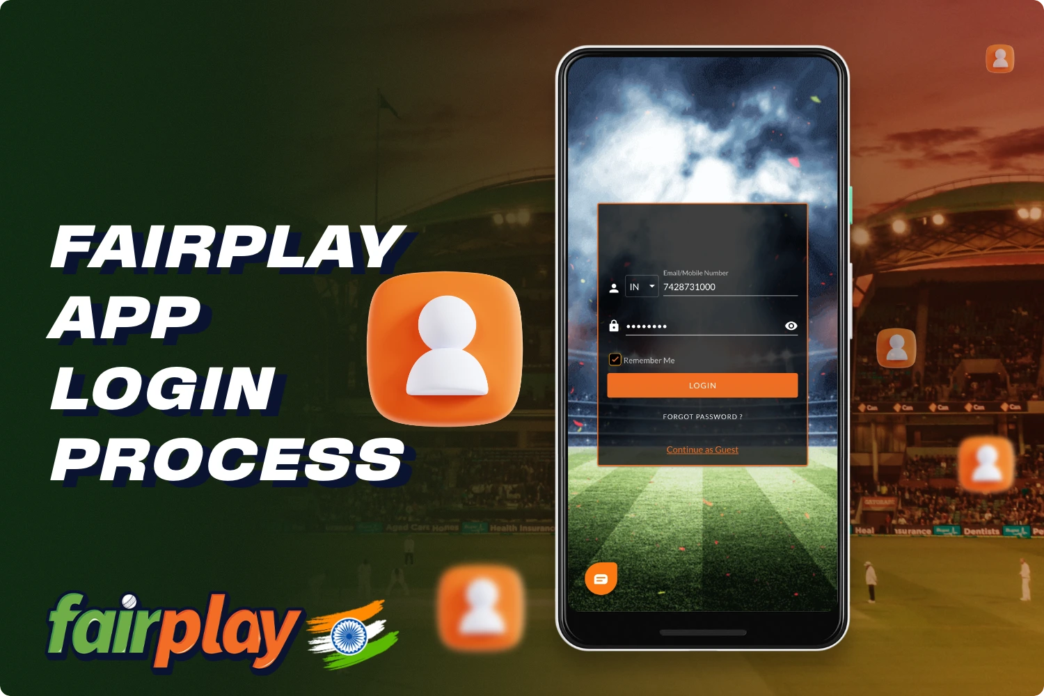 Logging in to your personal Fairplay account via the app is no different from the same process on the website