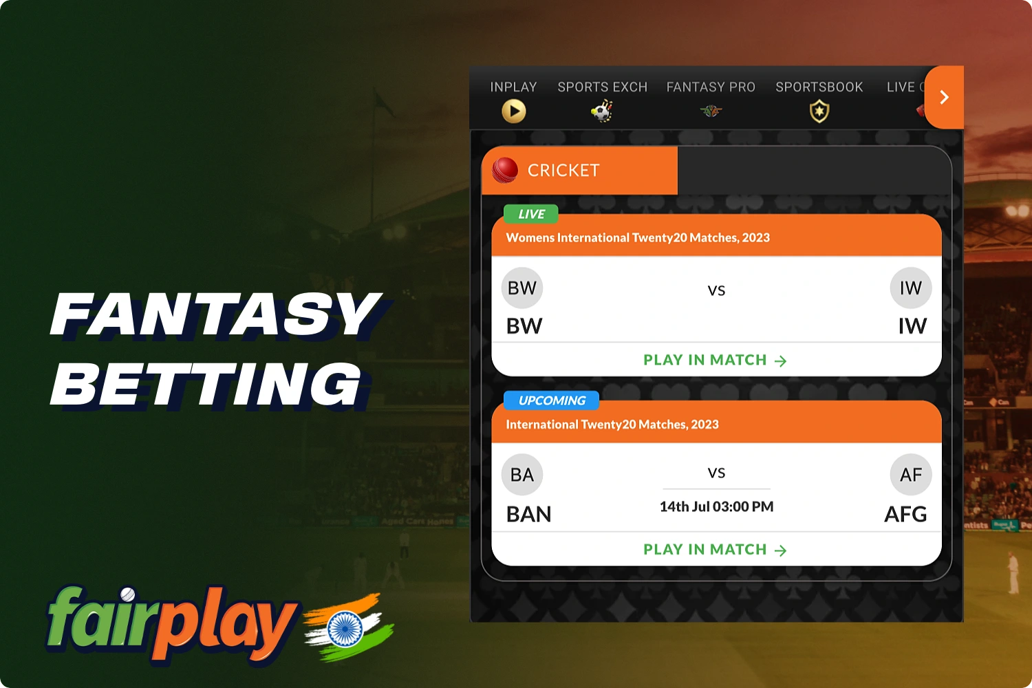Fantasy betting at Fairplay has already gained popularity among Indian players, and every day more and more users are betting on fantasy sports and winning good money