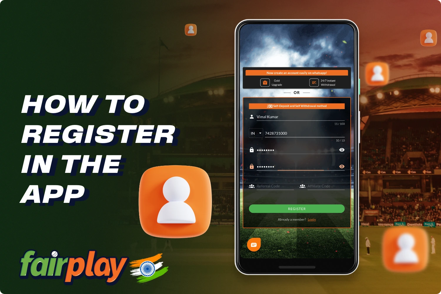 Registering an account on the Fairplay app is necessary to access all the features of the platform