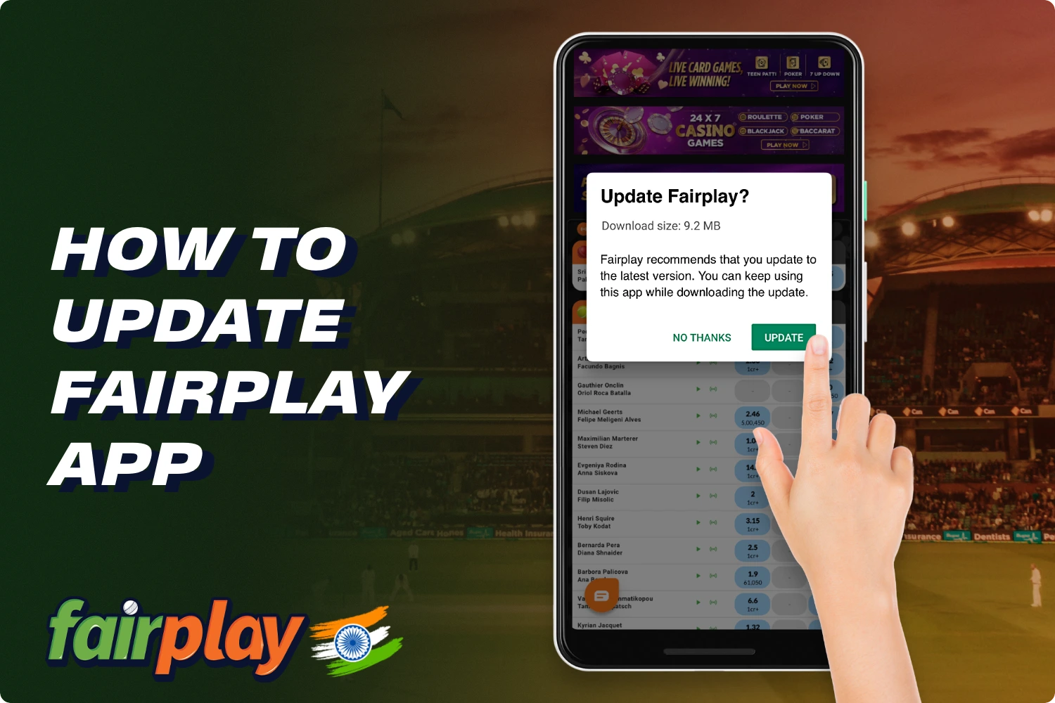 As updates are released, users of the Fairplay app can update to the latest version of the app